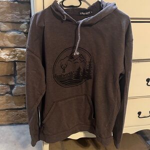 Huntworth Men's Brown Graphic Hoodie